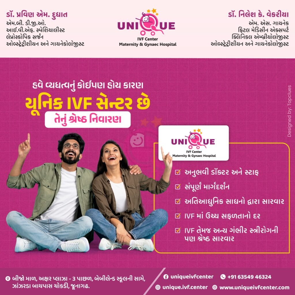 infertility treatment in Junagadh, best IVF center in Junagadh, Unique IVF Hospital Junagadh, ICSI treatment in Junagadh, male infertility solutions, female infertility causes, hormonal imbalance and infertility, lifestyle and infertility, fertility care Junagadh, IVF success rates Gujarat, top fertility hospital in Junagadh, PCOS treatment Junagadh, infertility due to stress, advanced fertility treatments, reproductive health Junagadh, IVF specialist in Junagadh, infertility causes in men and women, gynecology care Junagadh, egg quality improvement, sperm motility treatment